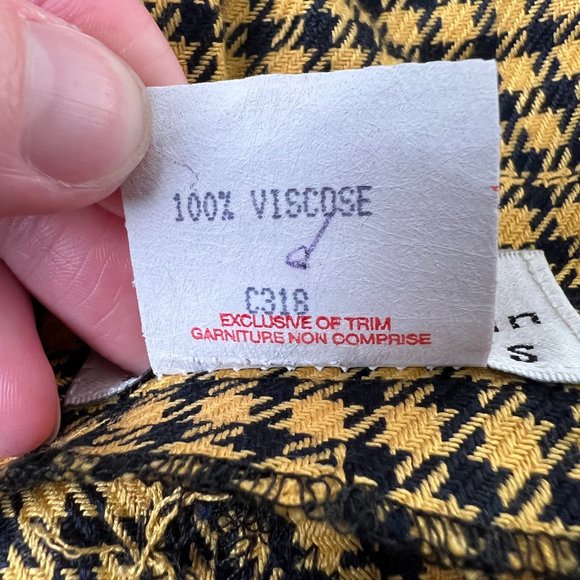 Vintage High Rise Houndstooth Pleated Wide Straight Leg Shorts Preppy Clueless - Picture 6 of 8